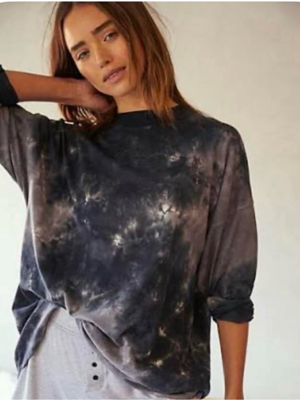 We The Free- Large. Tie-dye oversized long sleeve.